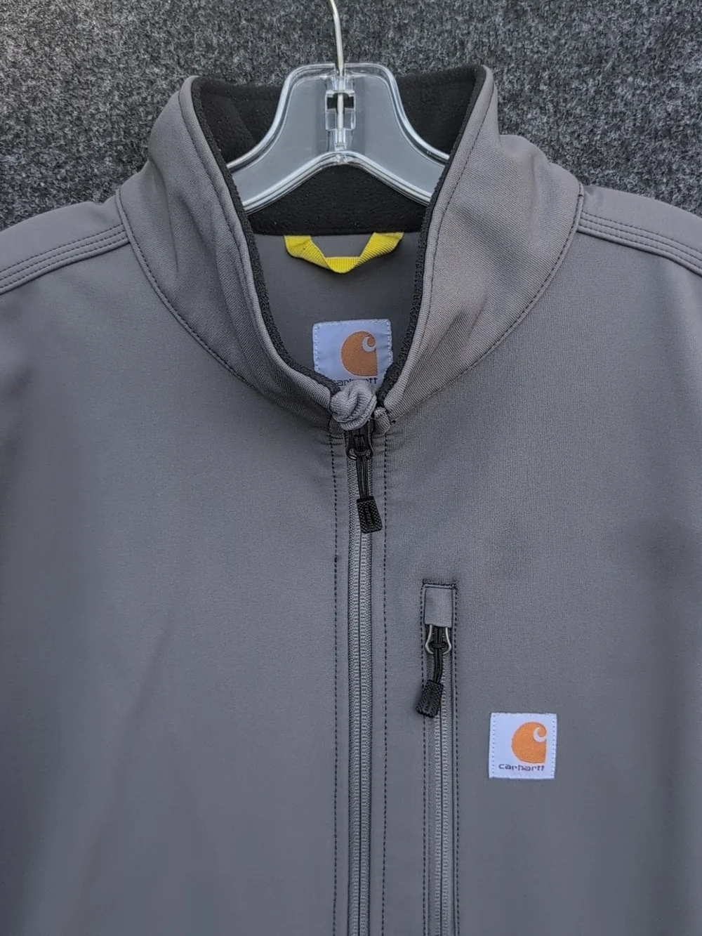 Carhartt Crowley Jacket XXL Gray Softshell Fleece Lined Water Resistant Work